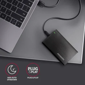 AXAGON EE25-A6C, USB-C 3.2 Gen 1 - SATA 6G 2.5" kovový RAW box, bezšroubkový - obrázek 5