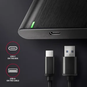 AXAGON EE25-A6C, USB-C 3.2 Gen 1 - SATA 6G 2.5" kovový RAW box, bezšroubkový - obrázek 6