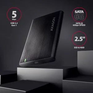 AXAGON EE25-A6C, USB-C 3.2 Gen 1 - SATA 6G 2.5" kovový RAW box, bezšroubkový - obrázek 9