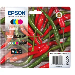 Inkoustová náplň Epson 503XL černá/azurová/purpurová/žlutá