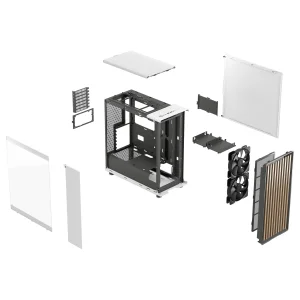 Fractal Design North Chalk White TG Clear/Midi Tower/Transpar./Bílá - obrázek 10