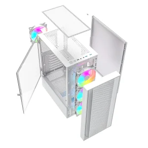 Gembird Fornax 4000 ARGB/Midi Tower/Transpar./Bílá - obrázek 6