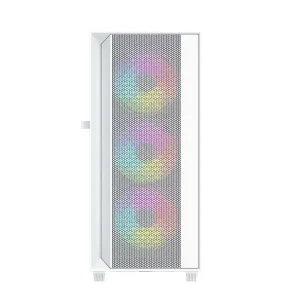 Gembird Fornax 4000 ARGB/Midi Tower/Transpar./Bílá