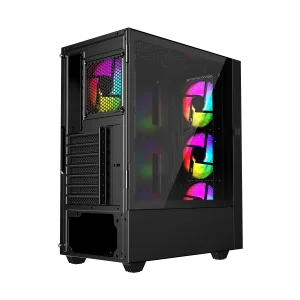 Gembird Fornax 4000 ARGB/Midi Tower/Transpar./Černá - obrázek 4