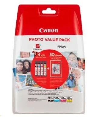 Inkoustová náplň Canon CLI-581XL foto sada 4 barvy