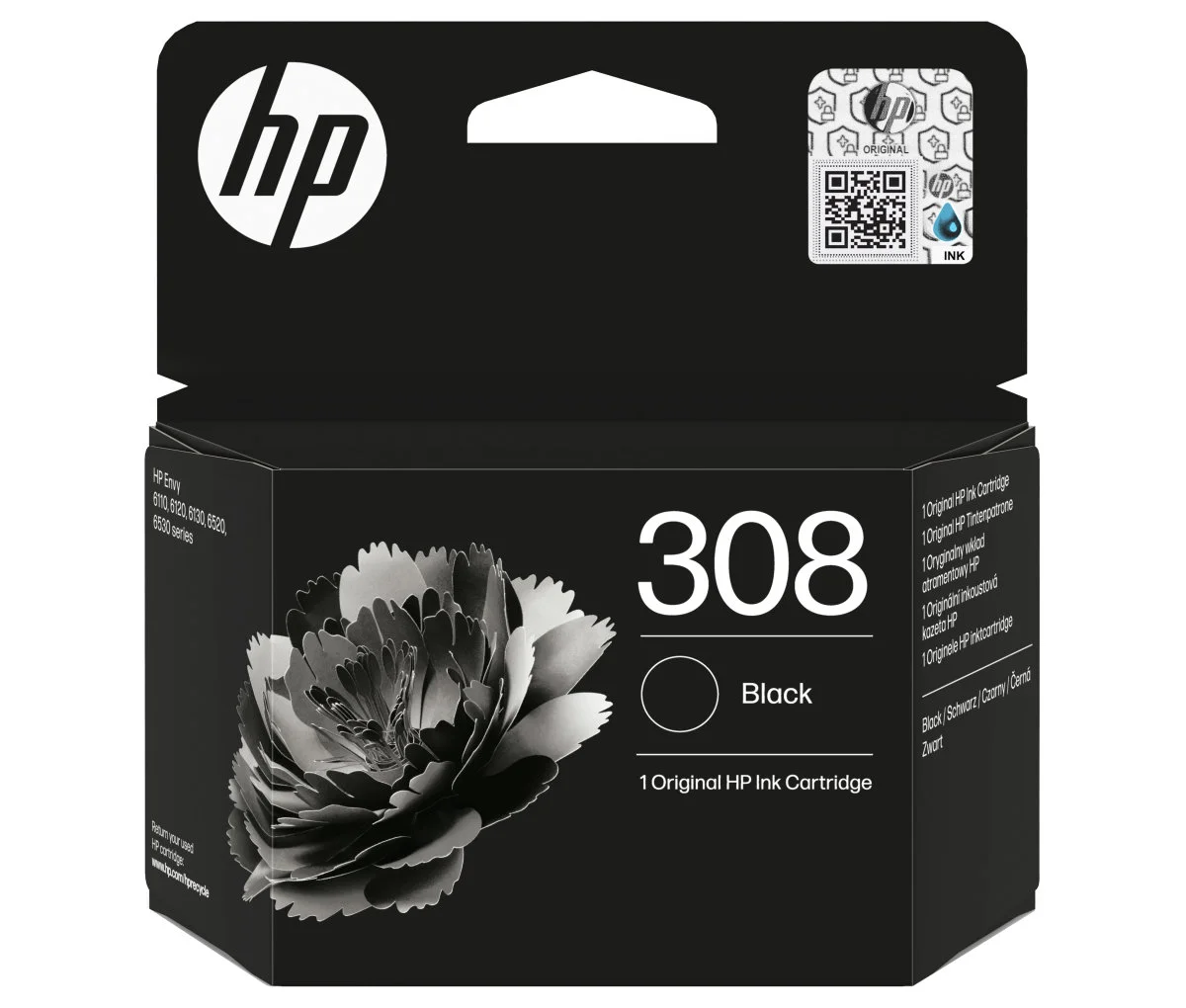 Inkoustová náplň HP 308 černá 7FP21UE