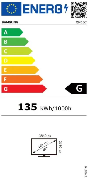 65" LED Samsung QM65C - UHD,500cd,MI,24/7 - obrázek 8