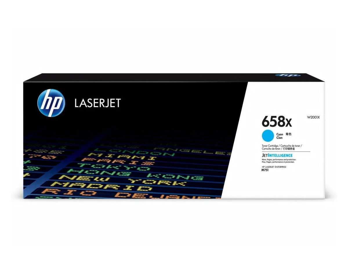 Toner HP 658X azurový 28000 stran originální