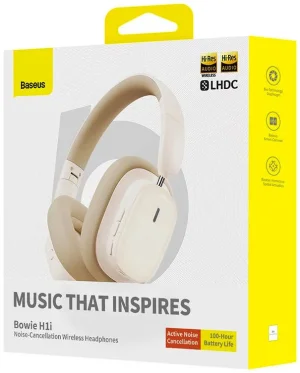 Baseus Bowie H1i/ANC/Jack/Drát/BT/Bezdrát/Bílá - obrázek 6