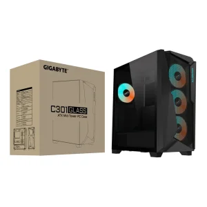 GIGABYTE C301 GLASS/Midi Tower/Transpar./Černá - obrázek 6