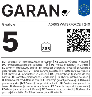 GIGABYTE CPU vodní AORUS WATERFORCE II 240 - obrázek 6