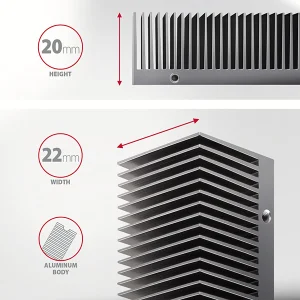 AXAGON CLR-M2XT, hliníkový pasivní chladič pro jedno i oboustranný M.2 SSD disk, výška 24 mm - obrázek 3