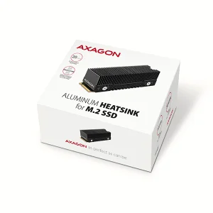 AXAGON CLR-M2XT, hliníkový pasivní chladič pro jedno i oboustranný M.2 SSD disk, výška 24 mm - obrázek 6