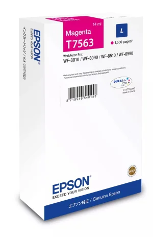 Inkoustová náplň Epson T7563 DURABrite Pro L purpurová