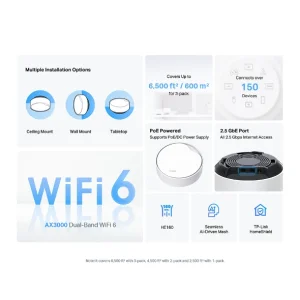 TPLink AX3000 Smart Home WiFi Deco X50-PoE(3-pack) - obrázek 2
