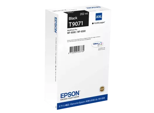 Inkoustová náplň Epson T9071 WF-6xxx černá 202 ml XXL