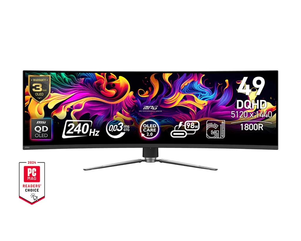 MSI MPG 491CQPX 49" QD-OLED DQHD 240Hz 0,03ms