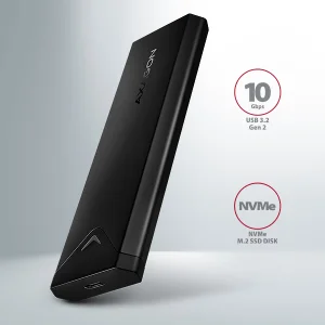 AXAGON EEM2-UB2, USB-C 10Gbps - M.2 NVMe SSD ARROW box, černý - obrázek 9