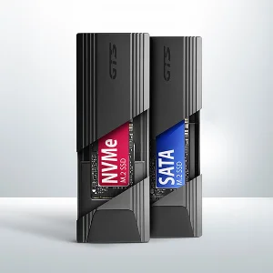 AXAGON EEM2-GTS2, USB-C 10Gbps - M.2 NVMe & SATA SSD kovový THIN box, bezšroubkový - obrázek 8