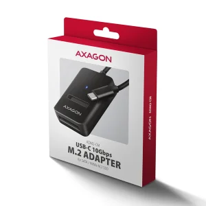 AXAGON ADM2-CM USB-C 10Gbps - M.2 NVMe & SATA SSD adaptér, kabel USB-C 10cm - obrázek 2