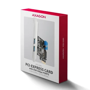 AXAGON PCEU-232RS, PCIe řadič, 2+2x USB 5Gbps port, SATA napájení, Renesas PD720201, SP & LP - obrázek 6