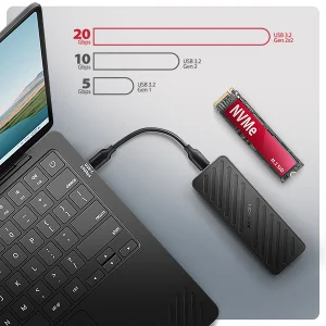 AXAGON EEM2-20G, USB-C 20Gbps - M.2 NVMe SSD kovový ARMORED box - obrázek 9