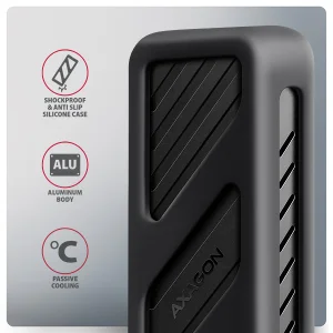 AXAGON EEM2-20G, USB-C 20Gbps - M.2 NVMe SSD kovový ARMORED box - obrázek 7