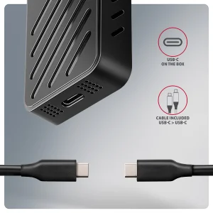 AXAGON EEM2-20G, USB-C 20Gbps - M.2 NVMe SSD kovový ARMORED box - obrázek 8