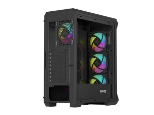 Počítačová skříň Genesis IRID 505 ARGB V2/Midi Tower/Transpar./Černá - obrázek 3