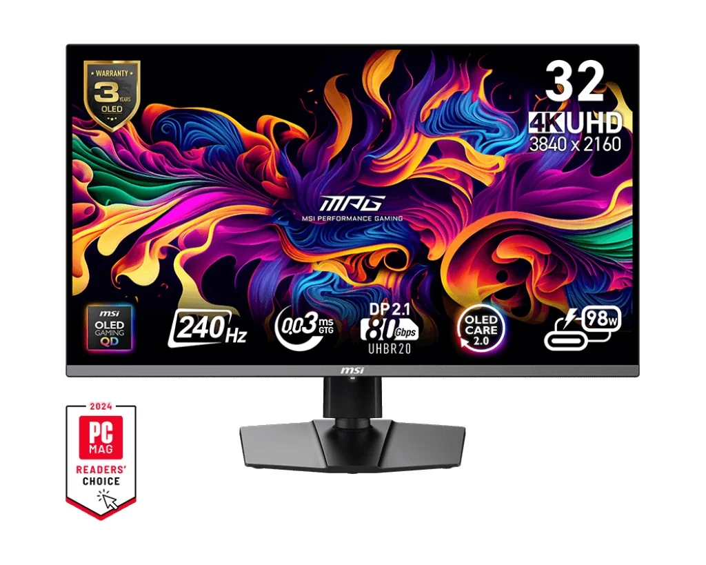 MSI MPG 322URX 31,5" QD-OLED 4K UHD 240Hz Monitor