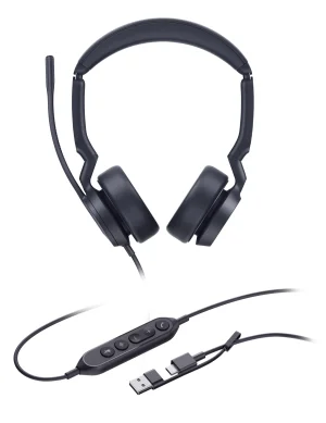 Yealink UH44 Dual UC USB-C/A, náhlavní souprava