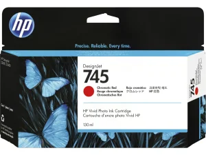Inkoustová náplň HP 745 F9K00A chromová červená
