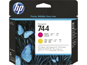 Inkoustová náplň HP 744 purpurová a žlutá F9J87A