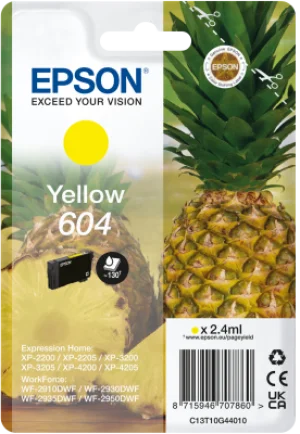Inkoustová náplň Epson 604 žlutá