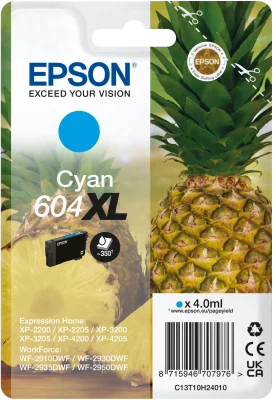 Inkoustová náplň Epson 604XL T10H2 azurová
