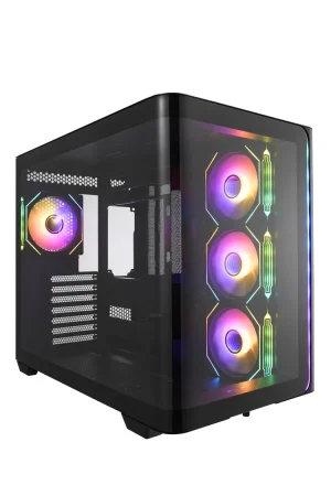 FSP M580-BP/Midi Tower/Transpar./Černá