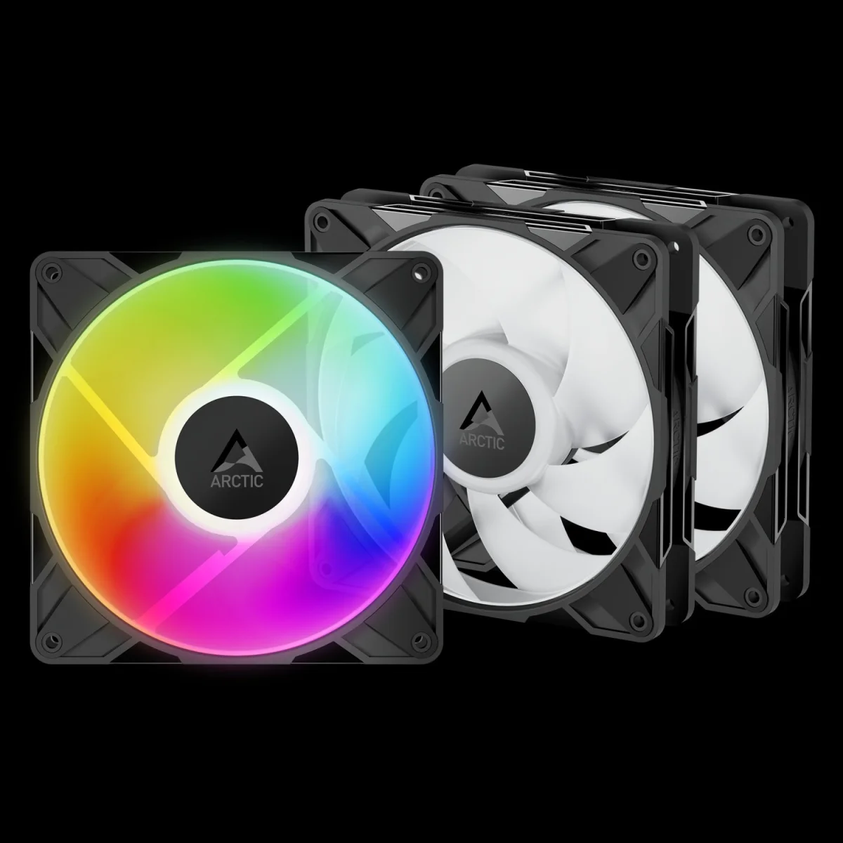 ARCTIC P14 Pro A-RGB (3 kusy) - 140mm A-RGB PWM ventilátor s rozdělovačem kabelů