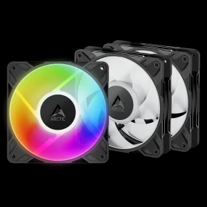 ARCTIC P12 Pro A-RGB (3 Pack) - 120mm A-RGB PWM ventilátor s rozdělovačem kabelů