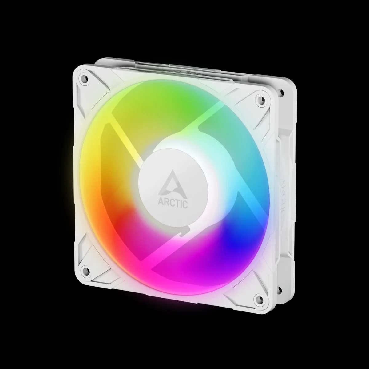 ARCTIC P12 Pro A-RGB (bílá) - 120mm A-RGB PWM ventilátor s rozdělovačem kabelů