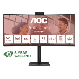 AOC CU34E4CW Monitor 34" VA wQHD 120Hz 4ms