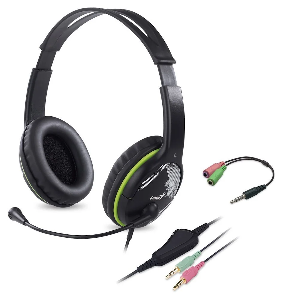 GENIUS HS-400A headset green + redukce