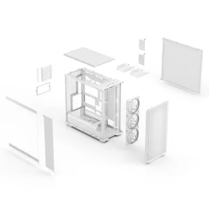 Fractal Design Epoch XL  White TG RGB Clear tint - obrázek 4