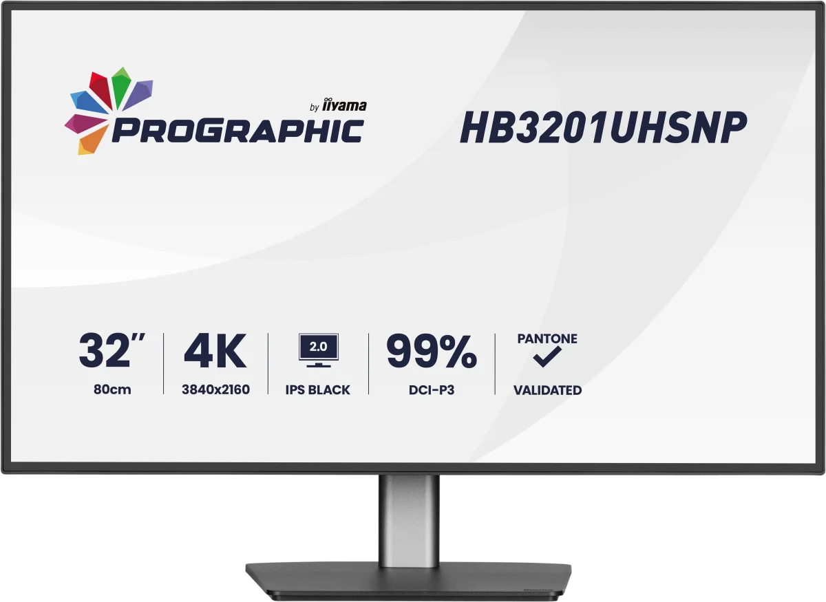 IIYAMA ProGraphic HB3201UHSNP-B1 31,5" IPS 4K UHD 60Hz 4ms