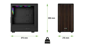 EVOLVEO Panthera, mATX/6x ARGB 120/dřevo+sklo - obrázek 4