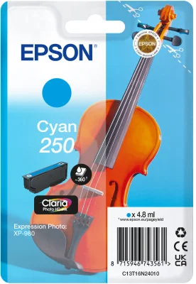Inkoustová náplň Epson 250 T16N2 Singlepack azurová 4,8 ml