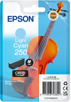 Inkoustová náplň Epson 250 světle azurová