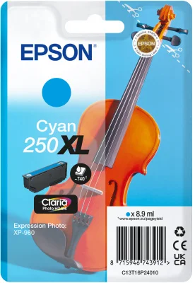 Inkoustová náplň Epson 250XL T16P2 azurová
