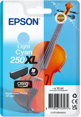 Inkoustová náplň Epson 250XL T16P5 světle azurová