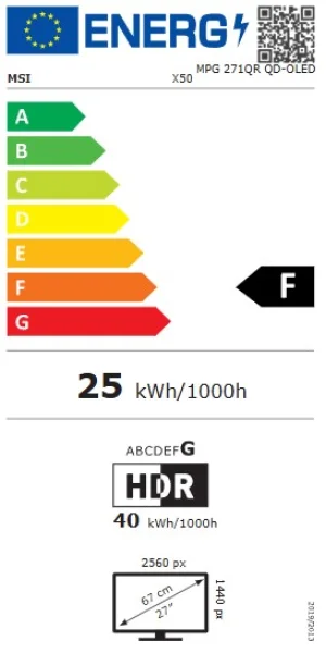 MSI MPG 271QR QD-OLED X50 26,5" QHD 500Hz 0,03ms - obrázek 3