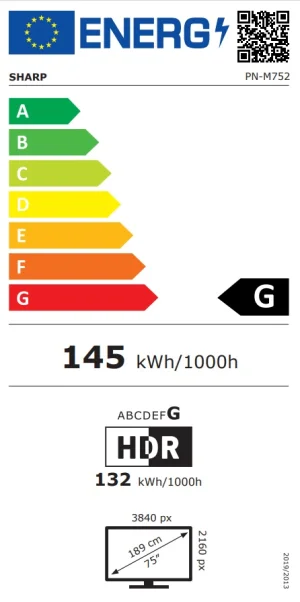 75" LED SHARP M752,3840x2160,IPS,24/7,500cd - obrázek 6